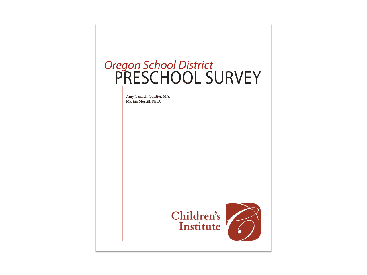 Oregon School District Preschool Survey