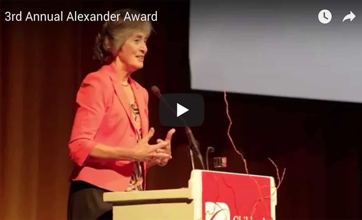 2015 MIYB: 3rd Alexander Award presented to Sue Miller