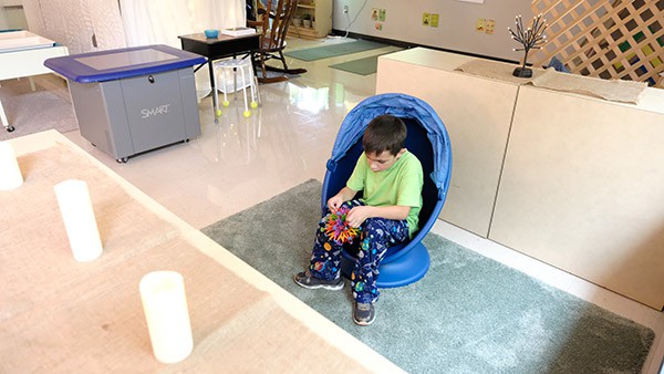 A student in the Skills Learning Center at John Wetten Elementary