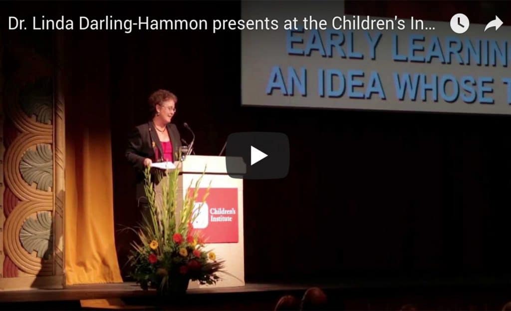 Dr. Linda Darling Hammond presents at the Children's Institute