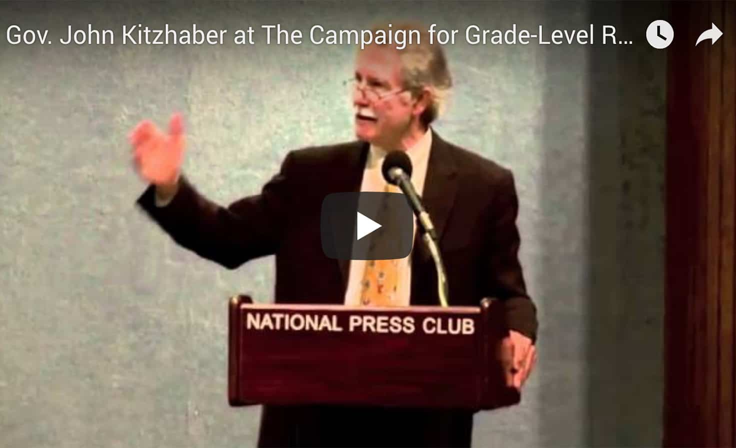 Governor Kitzhaber addresses the Campaign for Grade-Level Reading