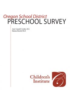 Oregon School District Preschool Survey