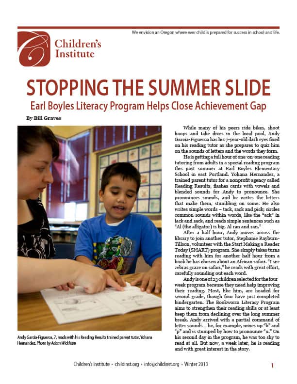 Stopping the Summer Slide
