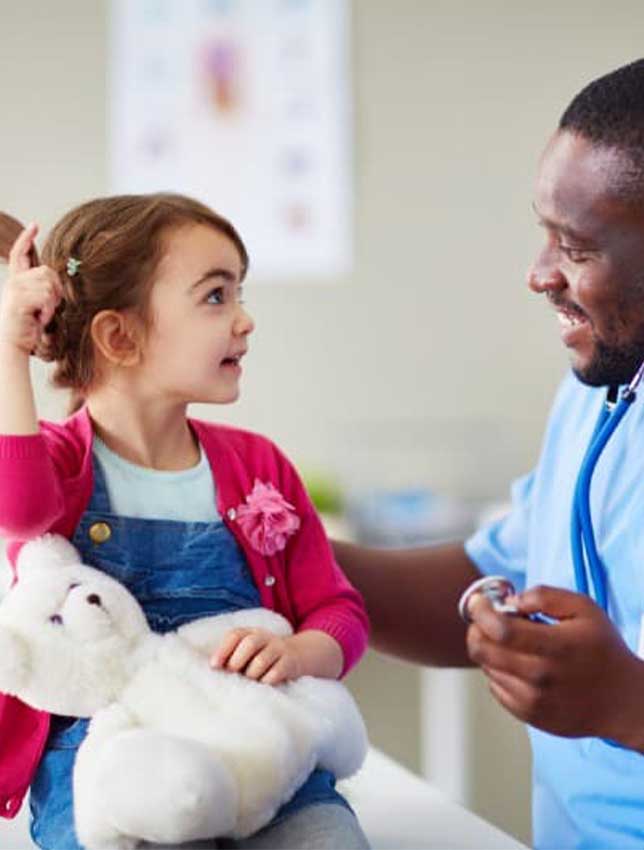 Child with health worker