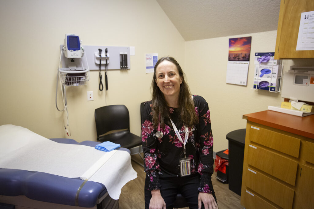 Dr. Kanani Dilcher managesd the health care clinic and provides care to families from Yoncalla and Drain