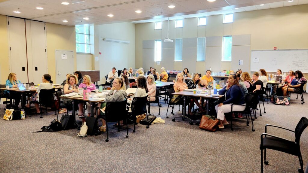 This image shows a room filled with educators in the CI Early School Success programs across Oregon.