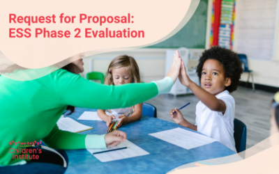 Request for Proposal: Early School Success Phase 2 Evaluation