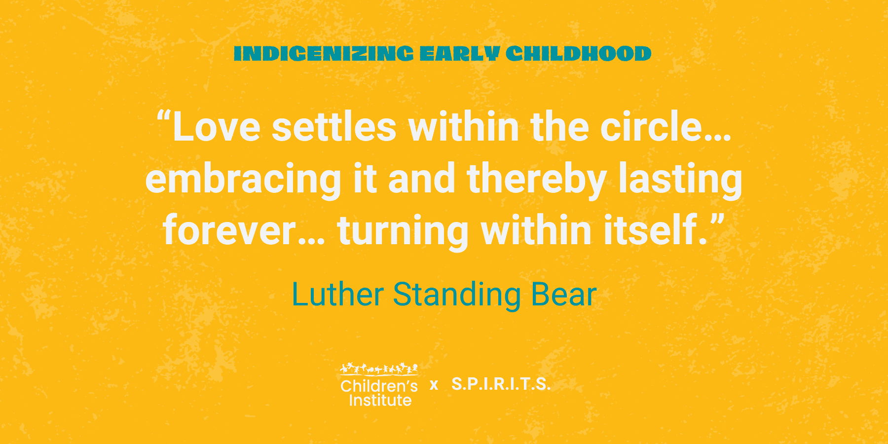 Quote graphic about love settling within the circle