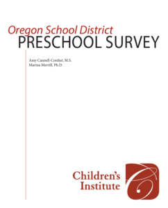 Oregon School District Preschool Survey Report