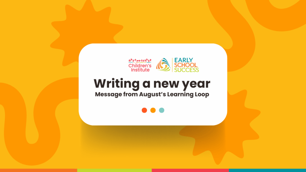 Writing a new year : Message from August's Learning Loop