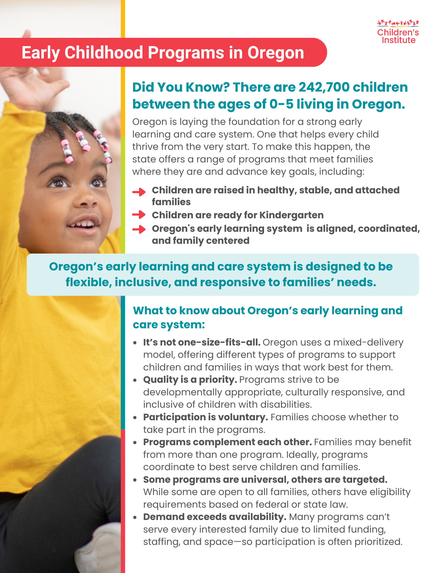 Oregon's Early Childhood Programs Explained